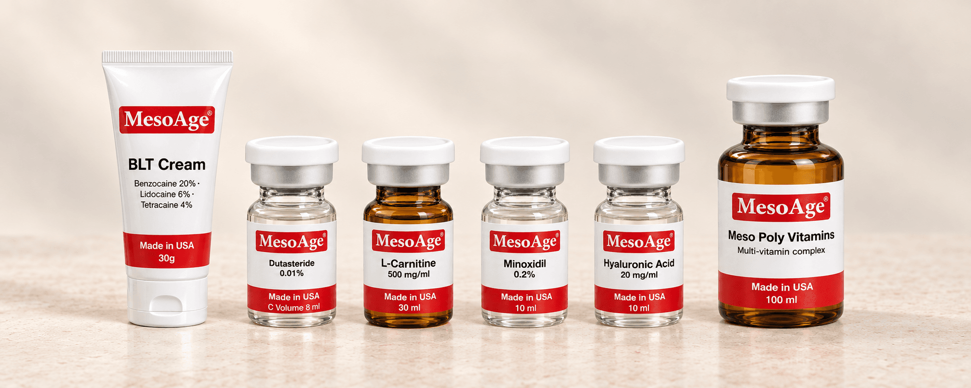 MesoAge professional ingredient range