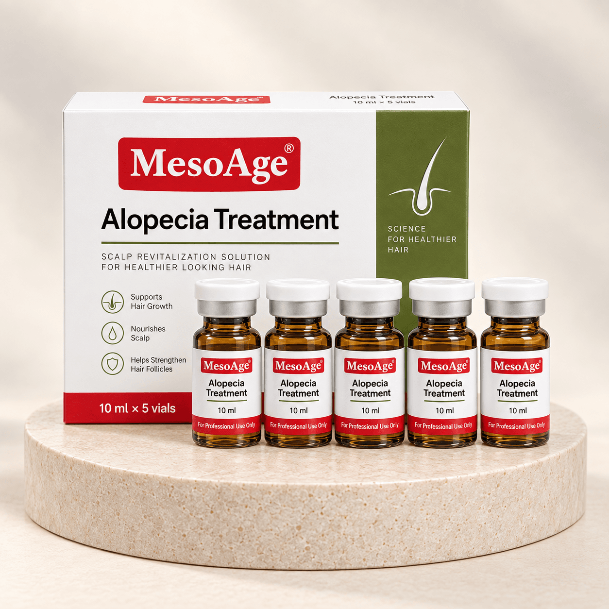 MesoAge Alopecia Treatment professional five-vial set